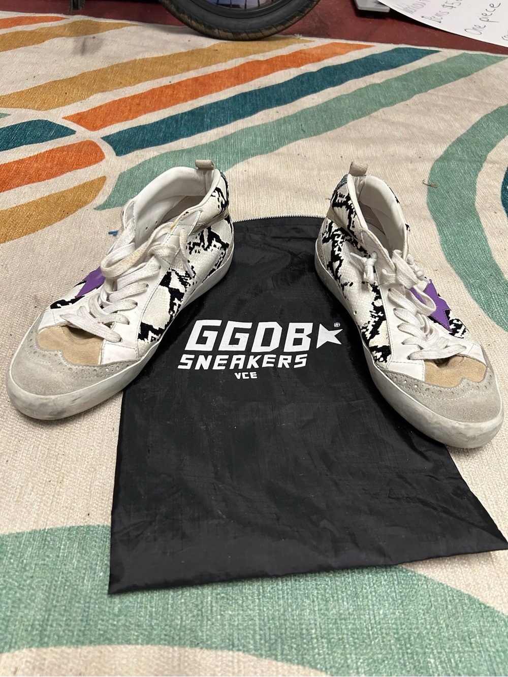 Golden Goose Mid Star Glitter Sneakers
